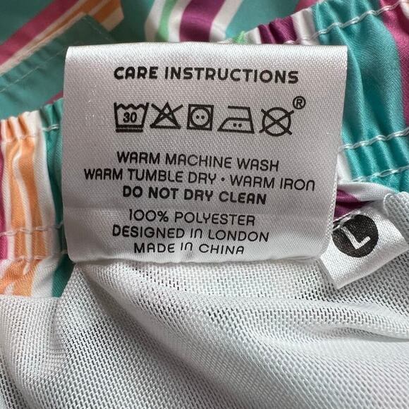 BOARDIES  Swim Trunks All Over Strip Print Men's Large - Picture 12 of 12